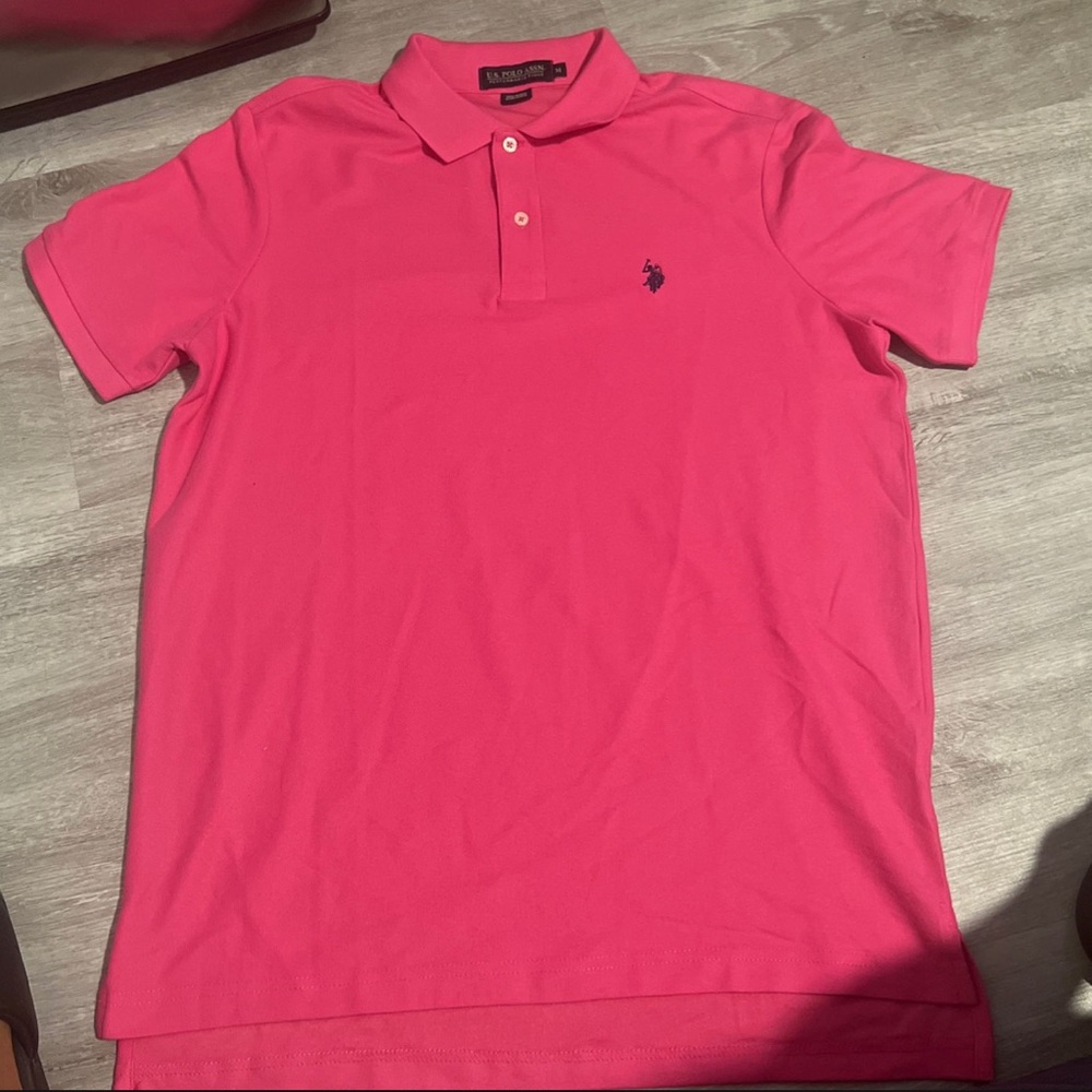 pink Polo shirt